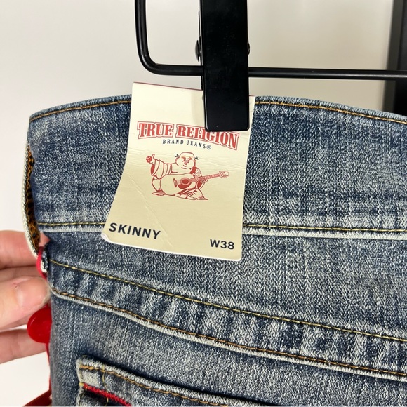 NWT True Religion Bartack Skinny Jean With Flap - Picture 6 of 12
